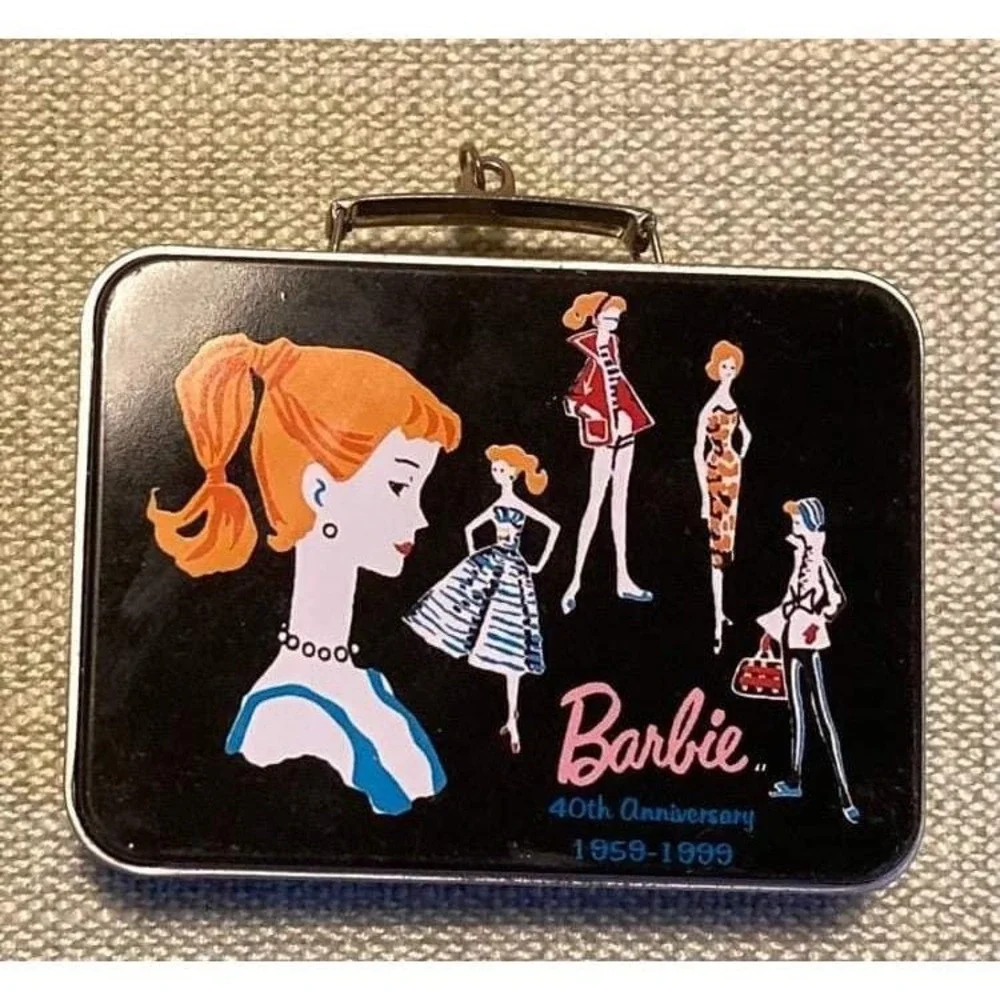 Vintage Barbie 40th Anniversary Mini Tin Lunch Box 1997 Hallmark Mattel 1959-99